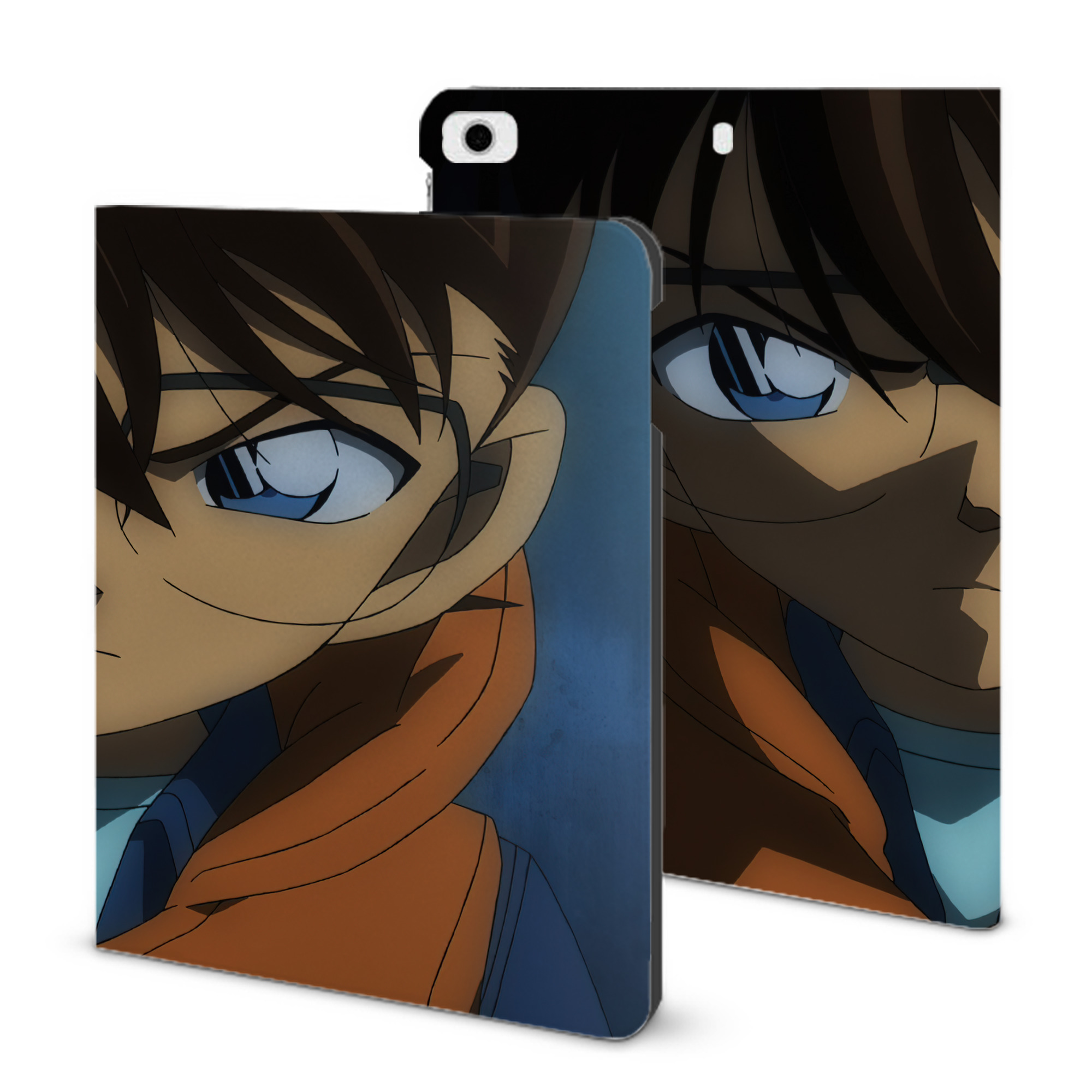 （画像用） 名探偵コナン Detective Conan IPad ケース ブック型 PUレザー TPU 耐衝撃 軽量 薄型 ペン収納なし 全面保護 IPad 各モデル対応